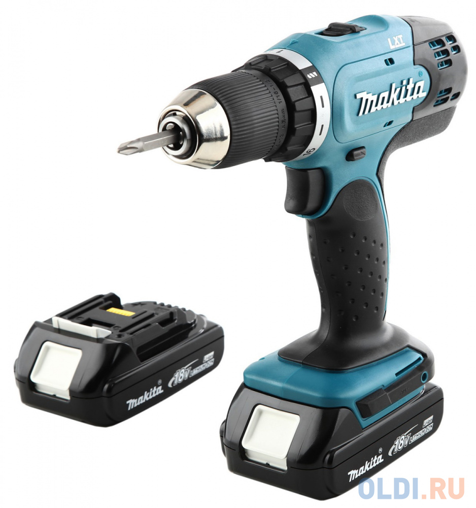 Аккумуляторная дрель-шуруповерт Makita DDF453SYE Дрель ак,18В,2х1.5АчLi-ion,БЗП-13мм,0-400\\1300об\\м,42\\27Нм,1.8кг,чем,совмест с 4АчLi-ion фото