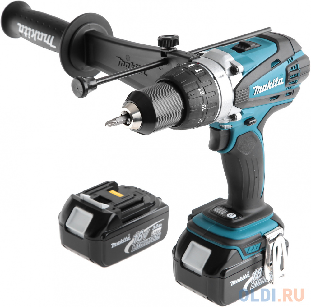 Аккумуляторная дрель-шуруповерт Makita DHP458RFE - фото 1