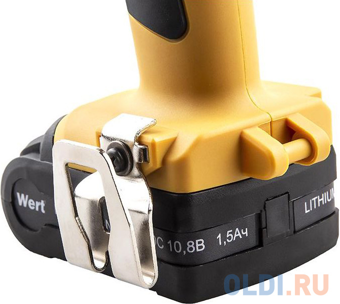 Дрель аккумуляторная WERT CD 10.8TLi (1.5Ah)  10.8В, 2х1.5Ач Li-ion, БЗП 10мм, 0-550об/м, 23Нм, 1кг фото