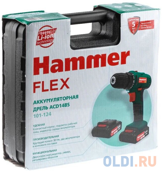Дрель аккумуляторная Hammer Flex ACD14BS