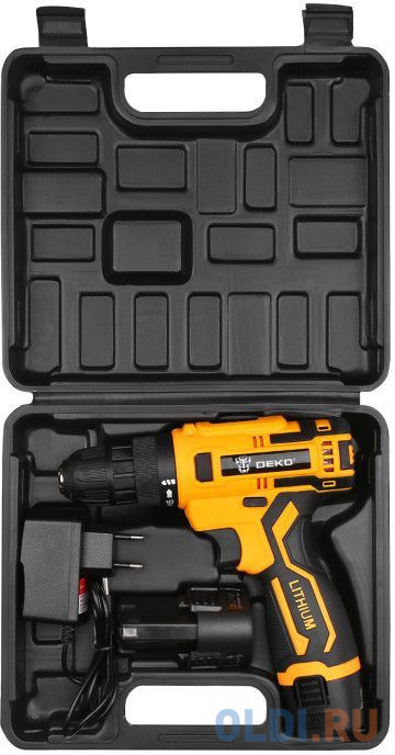 Дрель-шуруповерт Deko Banger 12V SET 3 аккум. патрон:быстрозажимной (кейс в комплекте) фото