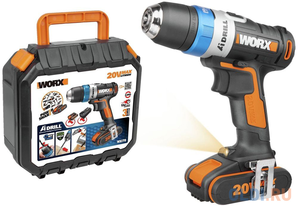 

Дрель-шуруповёрт Worx WX178