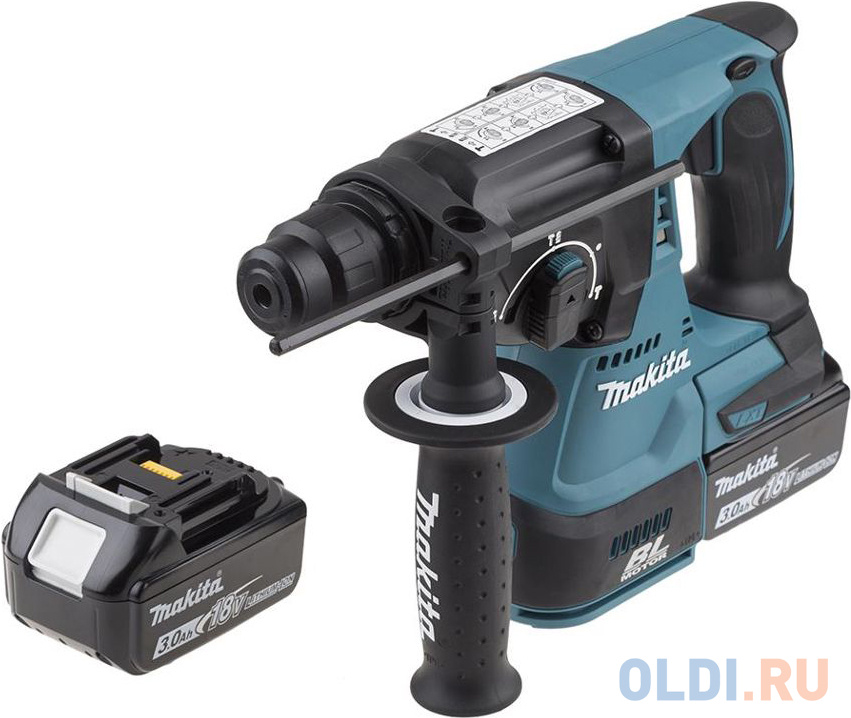 

Перфоратор акк. MAKITA DHR241RFE 18.0В 2x3.0Ач LiION 0-1100об/мин SDS+ 20мм 1.9Дж 3 режима кейс