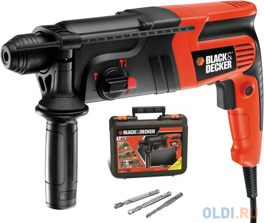 

Перфоратор BLACK & DECKER KD860KA-QS sds+ 600Вт 3режима 1.6Дж