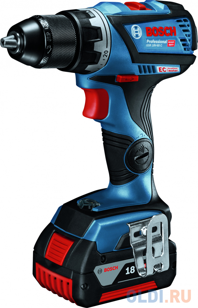 

Акк дрель-шур BOSCH GSR 18V-60 C (06019G1102) без акк и ЗУ, 1900 об/мин, БЗП