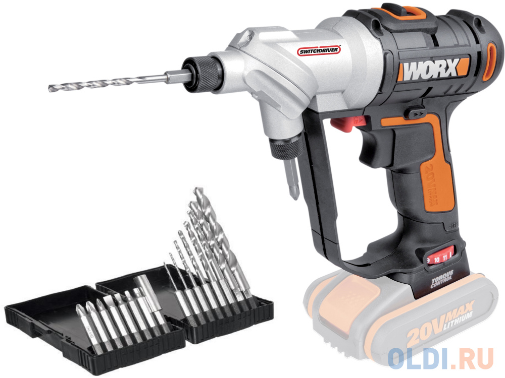 

Дрель-шуруповерт аккумуляторная WORX Switchdriver WX176.9 20В без АКБ и ЗУ