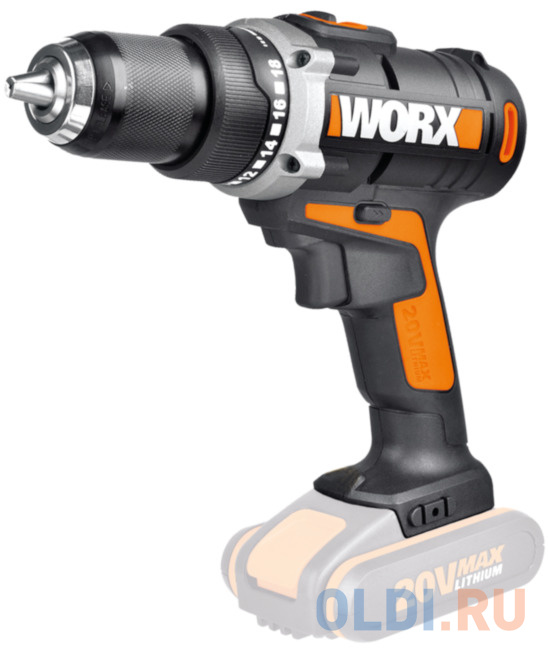 

Дрель-шуруповерт аккумуляторная WORX WX183.9 20В, без АКБ и ЗУ