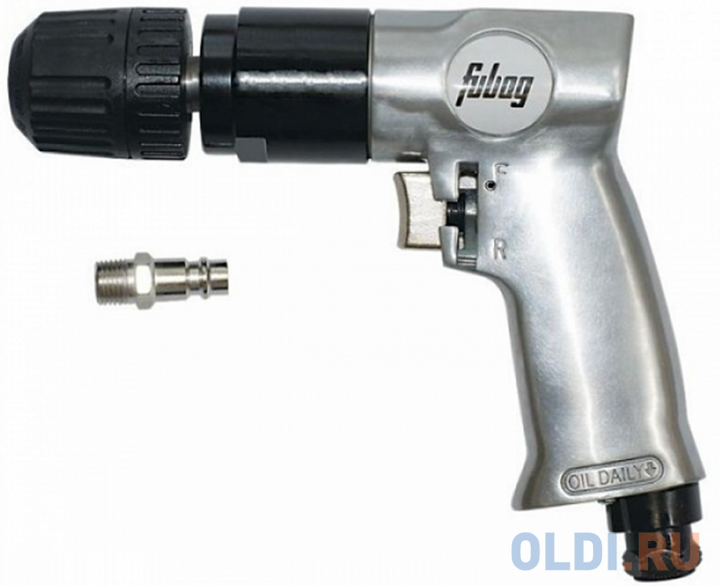 

Дрель пневматическая FUBAG DR142/1800 142л/мин 6.3бар 1800об/мин 1.1кг реверс
