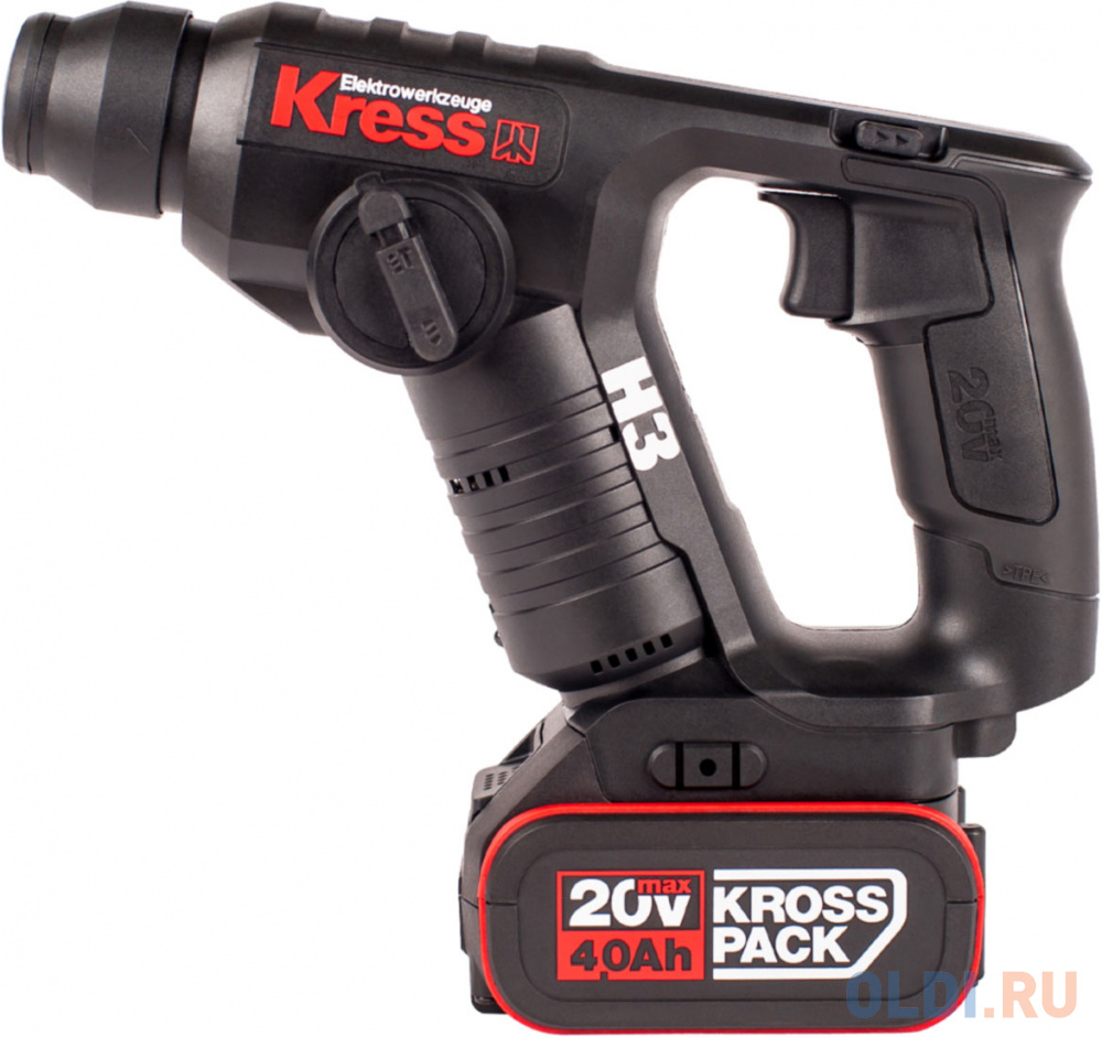

Перфоратор KRESS KU381 акк / SDS+ 1.5 дж h3 tbd 20в 2*4.0 Ач кейс