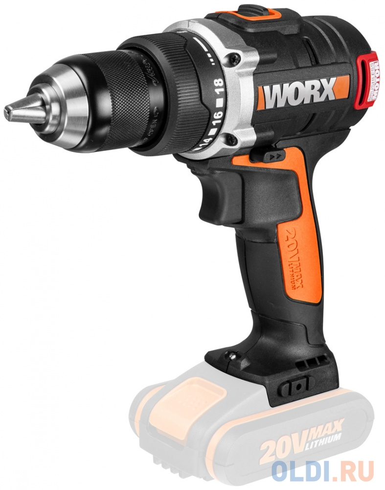 

Дрель-шуруповерт аккумуляторная WORX BL WX175.9 20В, бесщеточная, без АКБ и ЗУ