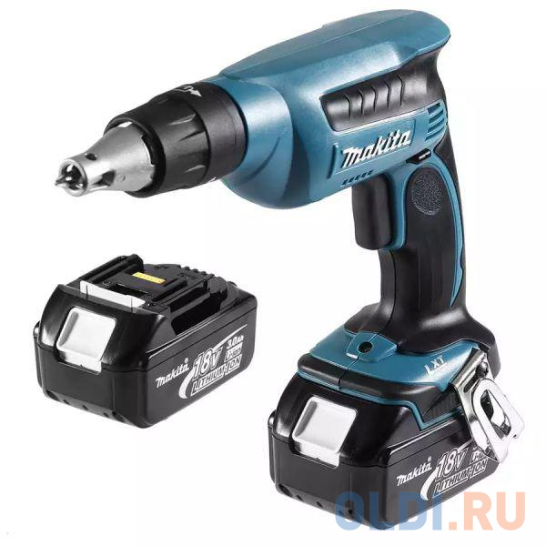 

Шуруповерт аккумуляторный MAKITA DFS451RFE 18В 2х3Ач LI-ION 0-4000об/м 1/4 1.7кг кейс