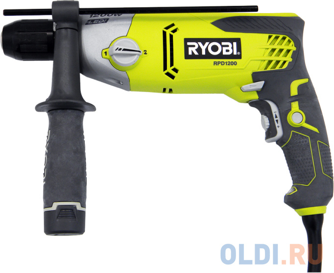 

Дрель ударная RYOBI RPD1200K 1200Вт 13мм БЗП 0-1200/0-3200об/мин в кейсе