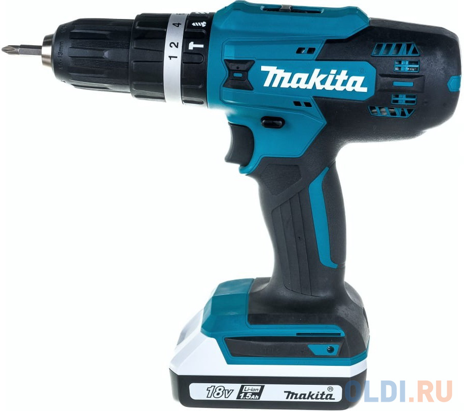 Дрель-шуруповёрт Makita HP488DWE аккумулятор для шуруповерта makita 197396 9 12в 2 0ач литиевый вид