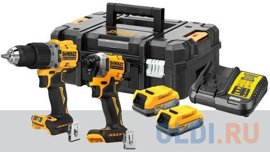 Бесщеточная дрель-шуруповерт и винтаверт DeWalt DCK2050E2T-QW 18v XR Powerstack 2 x (DCD 805 и DCF