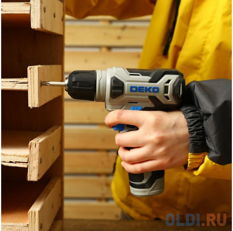 Аккумуляторная дрель-шуруповерт DEKO ZKCD80FU-Li SET 3, 18Нм, 1х2.0Ач [063-4128] фото