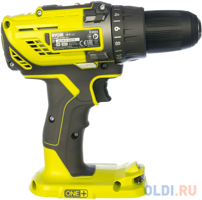 Ryobi ONE+ дрель-шуруповерт R18DD3-0 без аккумулятора в комплекте 5133002889 - фото 2