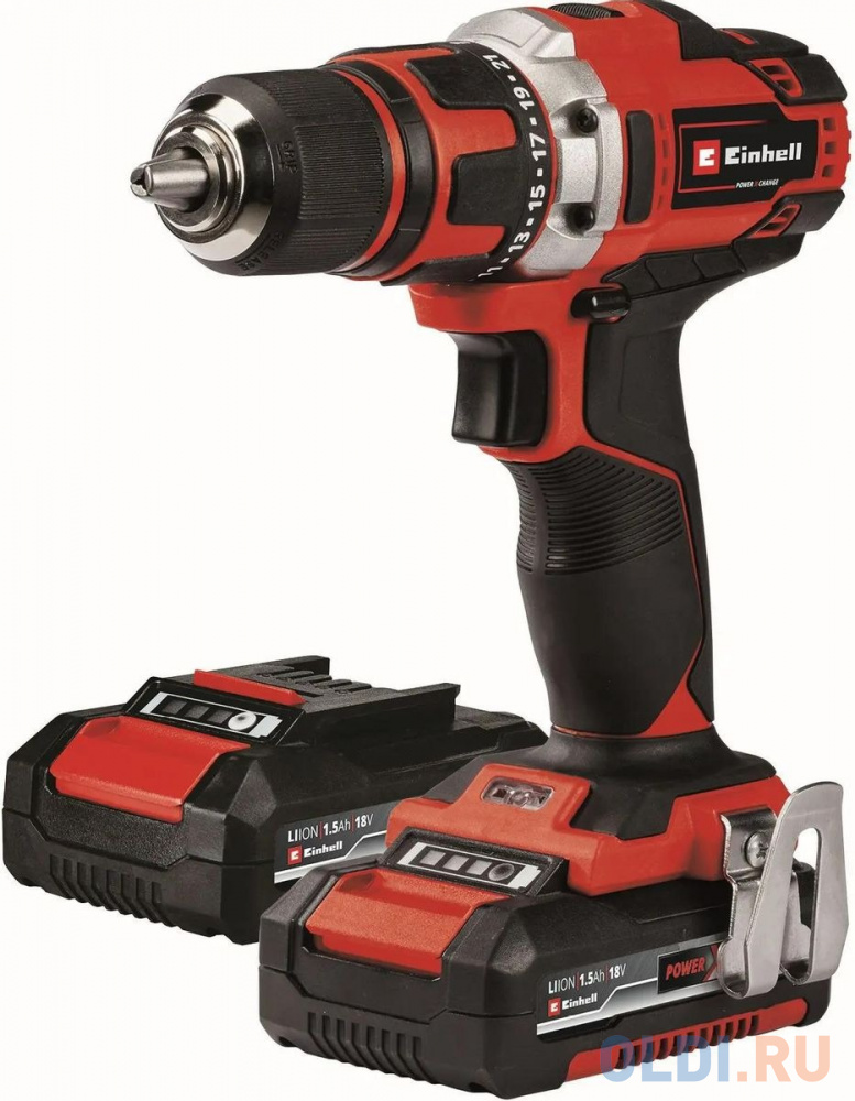 

Einhell Дрель аккумуляторная PXC TE-CD 18/40-1 Li 2x1,5 Ah 4513939