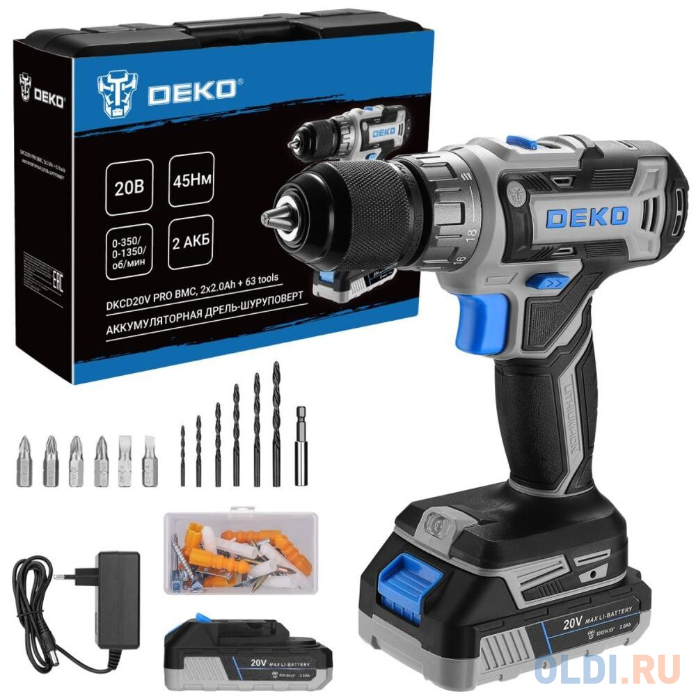 Дрель-шуруповёрт DEKO DKCD20V PRO