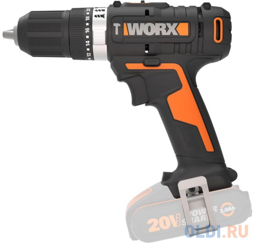 

WORX Дрель-шуруповерт ударная аккумуляторная , 50Нм, 20В, без АКБ и ЗУ WX370.9