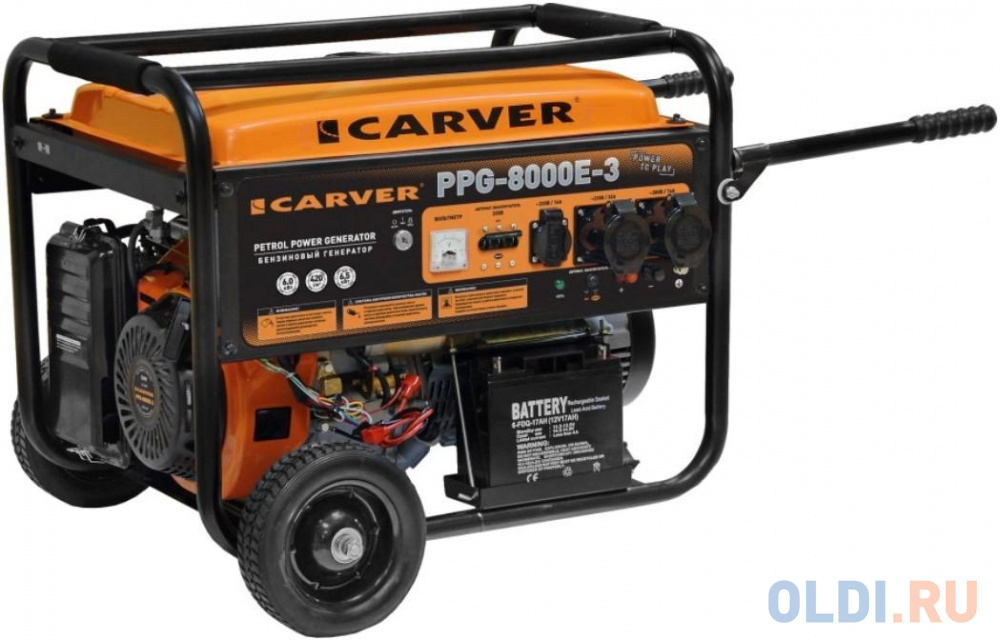 Генератор Carver PPG- 8000E-3 6кВт генератор carver ppg 2100is 2квт