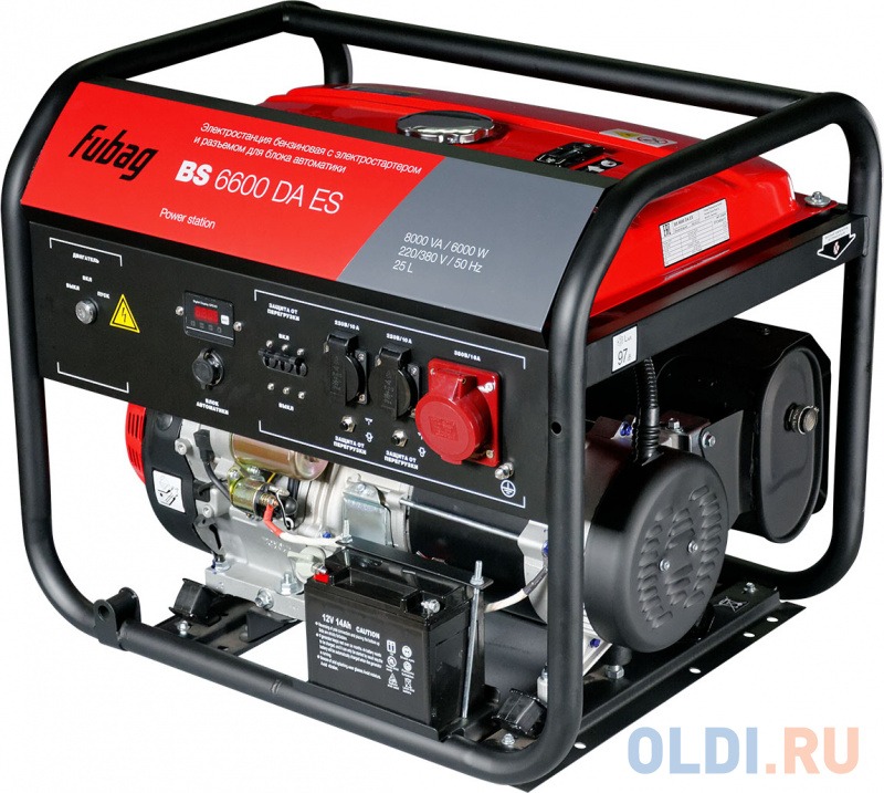 

FUBAG BS 6600 DA ES [838799] { 7,5/5.6-2.5/1.86 кВА, 8.69 А, 25 Объем бака, л, 380/220 В, 90 Вес, кг