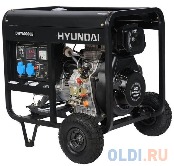 Дизельэлектростанция HYUNDAI DHY 6000LE 5.5кВА/4.4кВт, 220 В, 7 ч., дизель - DHY 6000LE