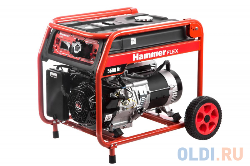 

Бензоэлектростанция Hammer Flex GN6000T 5.5КВт 220В 50Гц бак 33л непр.9ч