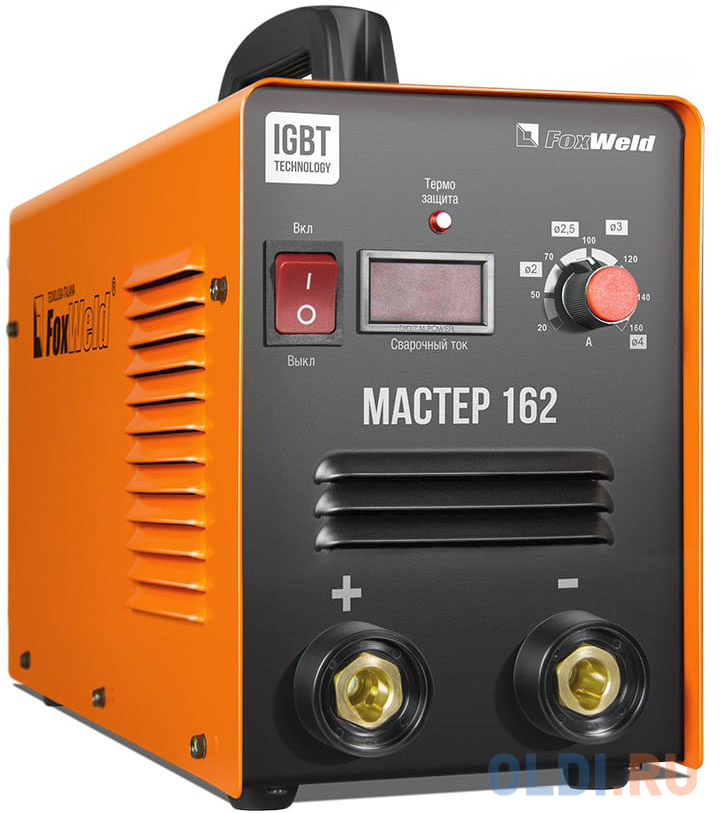 

Сварочный аппарат FOXWELD Мастер 162 160-253В 20-160А 1.6-4мм ПН60 IP21