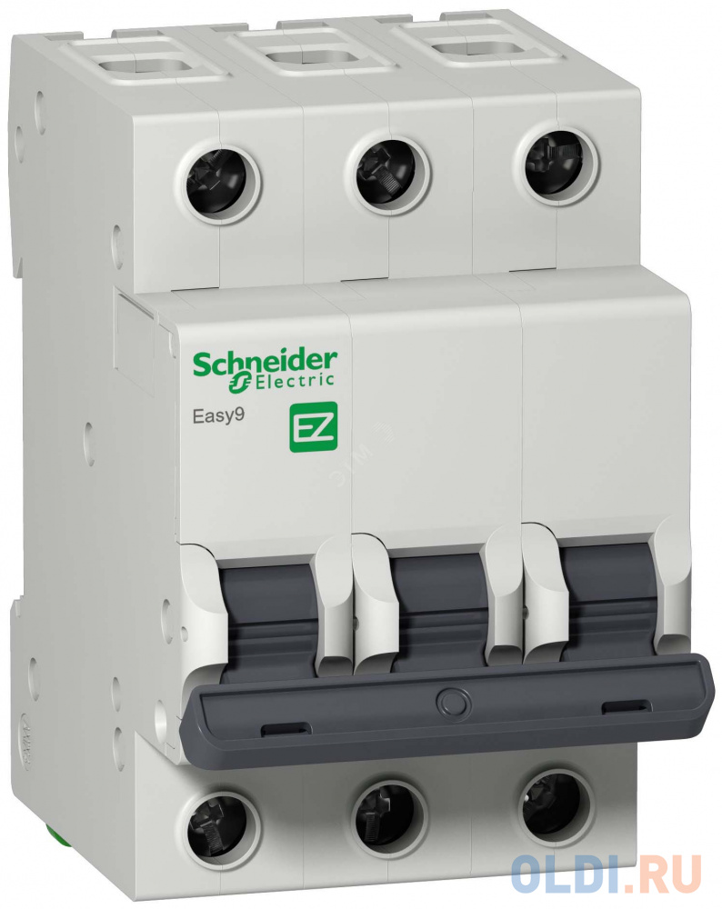 

Выключатель автоматический Schneider Electric EASY9 ВА 3П 25А C 4.5кА 3DIN 3полюса 82х54мм