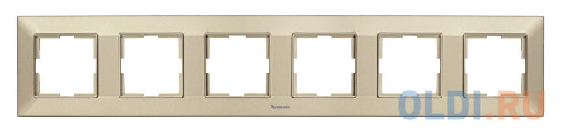 

Рамка Panasonic Arkedia Slim WNTF08062BR-RU 6x горизонтальный монтаж пластик бронза (упак.:1шт)
