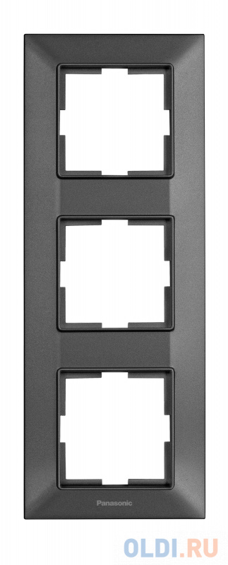 

Рамка Panasonic Arkedia Slim WNTF08132DG-RU 3x вертикальный монтаж пластик дымчатый (упак.:1шт)