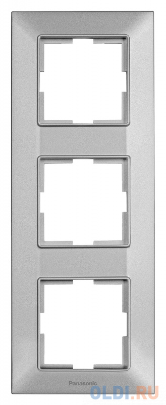 

Рамка Panasonic Arkedia Slim WNTF08132SL-RU 3x вертикальный монтаж пластик серебро (упак.:1шт)