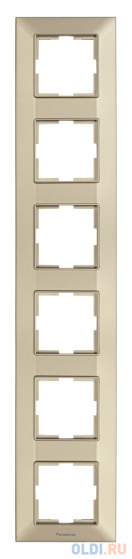 

Рамка Panasonic Arkedia Slim WNTF08162BR-RU 6x вертикальный монтаж пластик бронза (упак.:1шт)