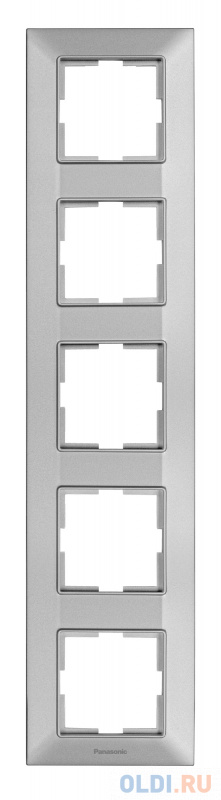 

Рамка Panasonic Arkedia Slim WNTF08152SL-RU 5x вертикальный монтаж пластик серебро (упак.:1шт)