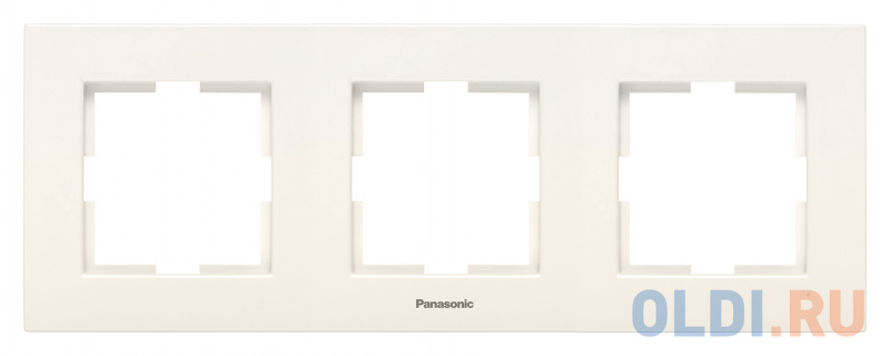 

Рамка Panasonic Karre Plus WKTF08032BG-RU 3x горизонтальный монтаж пластик бежевый (упак.:1шт)