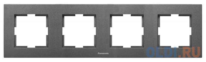 

Рамка Panasonic Karre Plus WKTF08042DG-RU 4x горизонтальный монтаж пластик дымчатый (упак.:1шт)