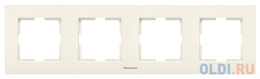 Рамка Panasonic Karre Plus WKTF08042BG-RU 4x горизонтальный монтаж пластик бежевый (упак.:1шт) - фото 1