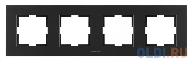 

Рамка Panasonic Karre Plus WKTF08043AB-RU 4x горизонтальный монтаж металл черный (упак.:1шт)