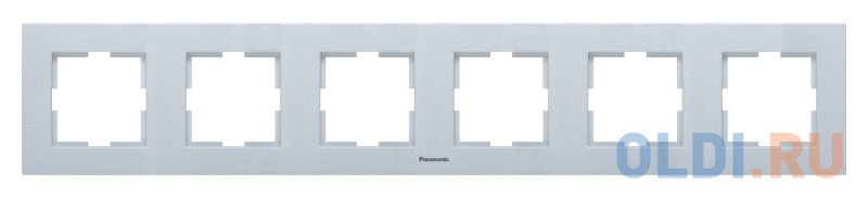 

Рамка Panasonic Karre Plus WKTF08062SL-RU 6x горизонтальный монтаж пластик серебро (упак.:1шт)