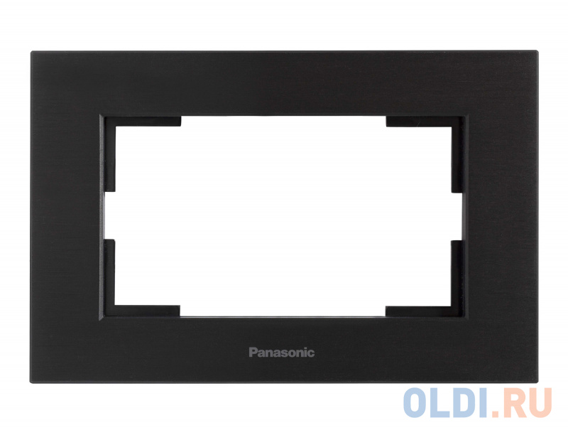 

Рамка Panasonic Karre Plus WKTF08093AB-RU 2x горизонтальный монтаж металл черный (упак.:1шт)