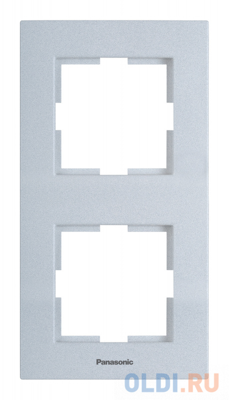 

Рамка Panasonic Karre Plus WKTF08123AS-RU 2x вертикальный монтаж металл серебро (упак.:1шт)
