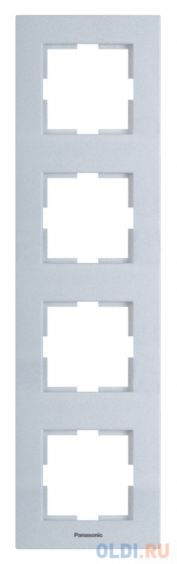 

Рамка Panasonic Karre Plus WKTF08142SL-RU 4x вертикальный монтаж пластик серебро (упак.:1шт)