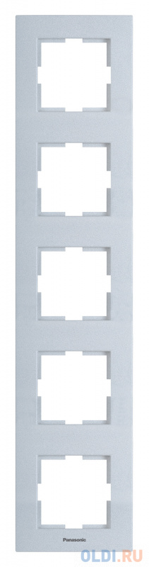 

Рамка Panasonic Karre Plus WKTF08152SL-RU 5x вертикальный монтаж пластик серебро (упак.:1шт)