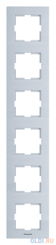 

Рамка Panasonic Karre Plus WKTF08162SL-RU 6x вертикальный монтаж пластик серебро (упак.:1шт)