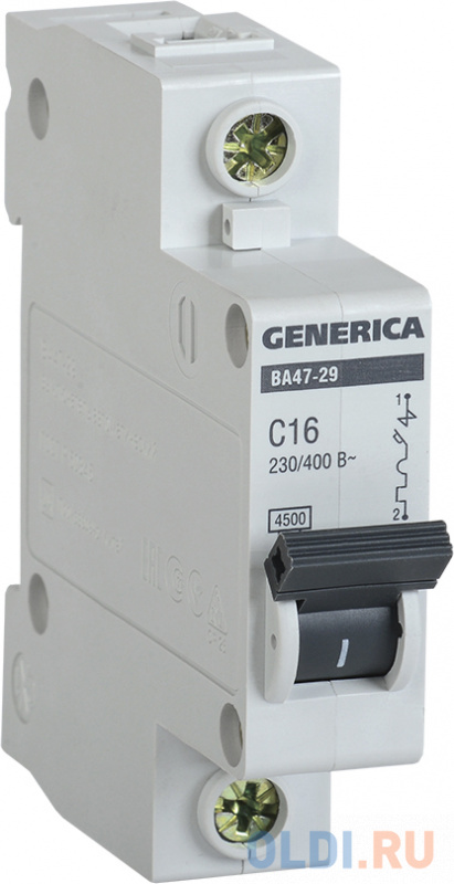 

Iek MVA25-1-063-C Авт. выкл. ВА47-29 1Р 63А 4,5кА х-ка С GENERICA