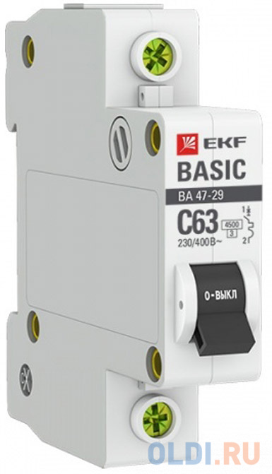 Автомат EKF mcb4729-1-16C  1п c 16а ва 47-29 4.5ка basic