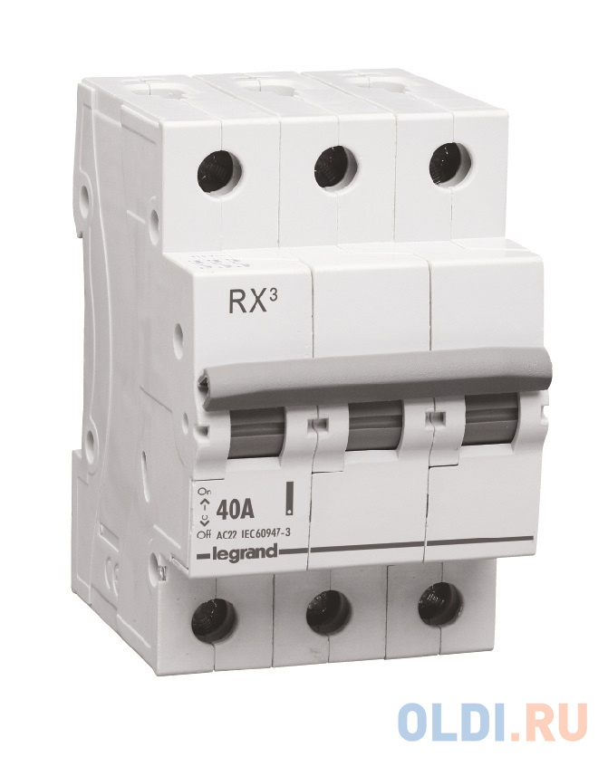 RX3 Выключатель-разъединитель 40А 3П выключатель valena 1 клавишный с подсветкой зеленая лампа алюминий