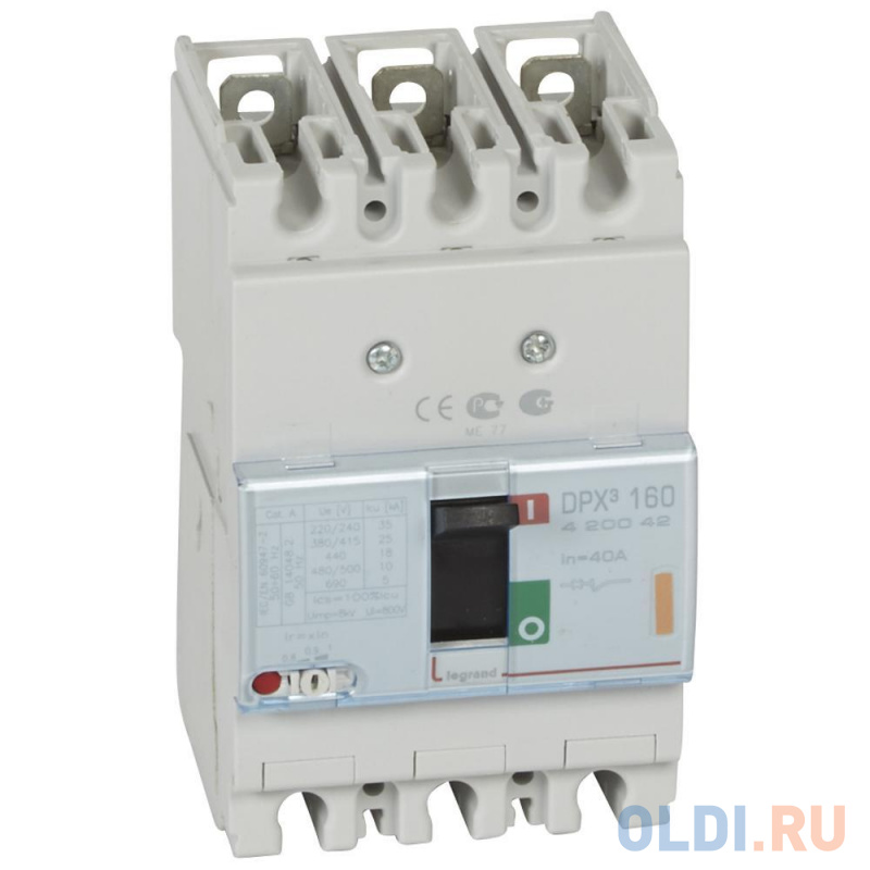 

Автоматический выключатель DPX3 160 3P 40А 25kA