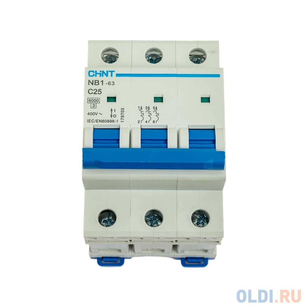 

CHINT Авт. выкл. NB1-63 3P 25A 6кА х-ка C 179703