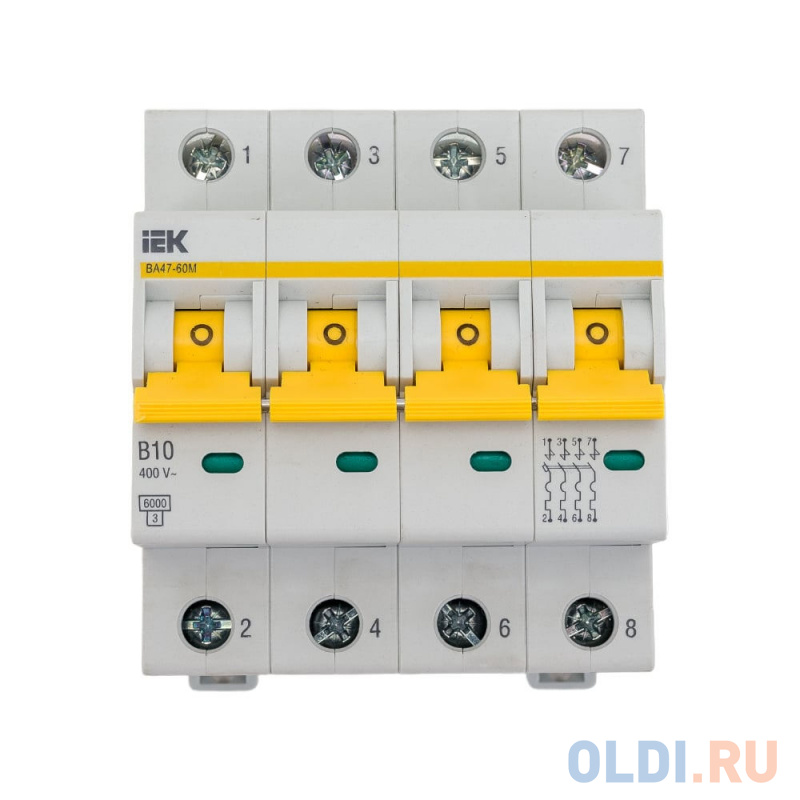 

IEK Выкл. авт. ВА47-60M 4Р 10А 6кА B MVA31-4-010-B